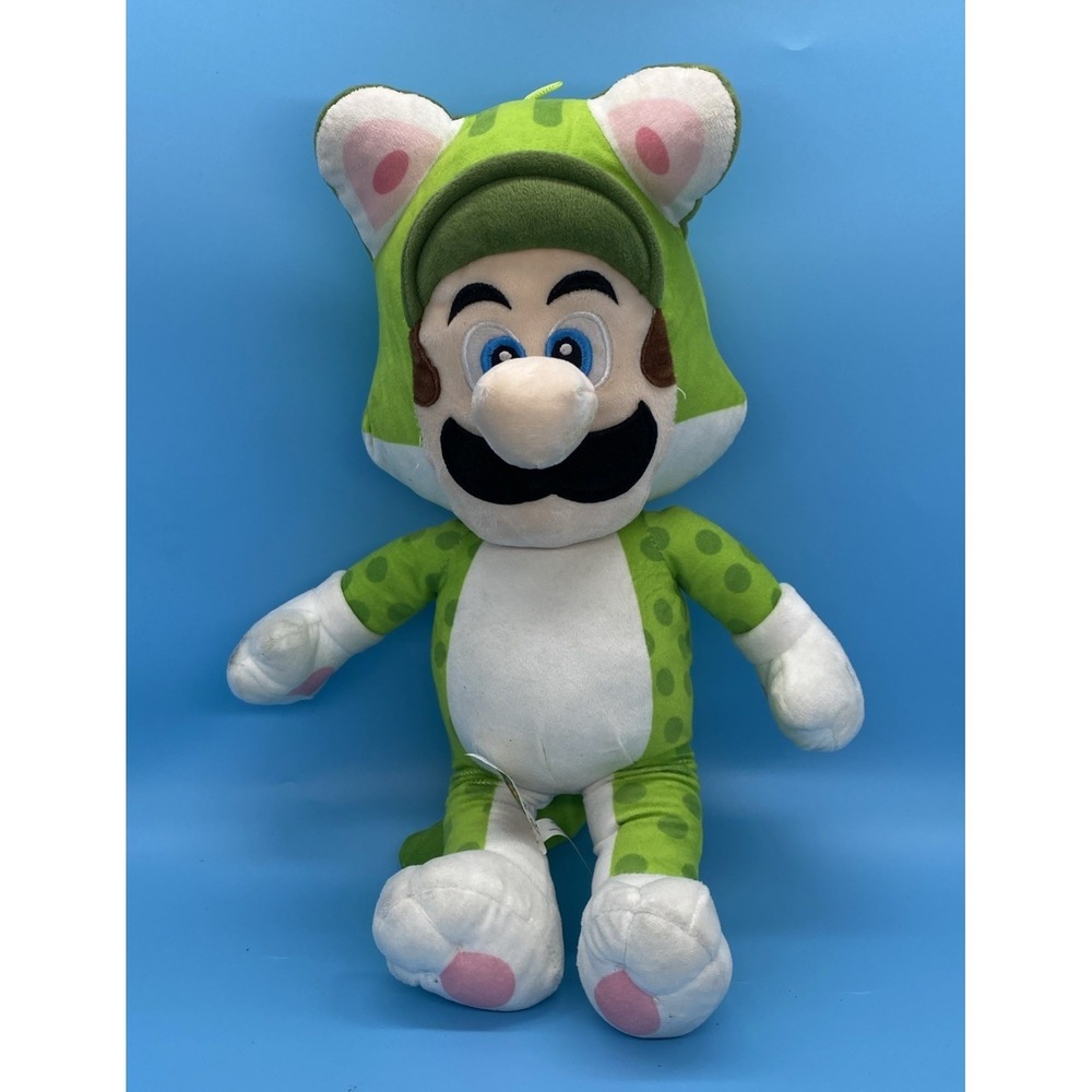 Super Mario Bros Luigi Green Cat Suit Plush‎